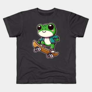 Frog Skateboard Kids T-Shirt